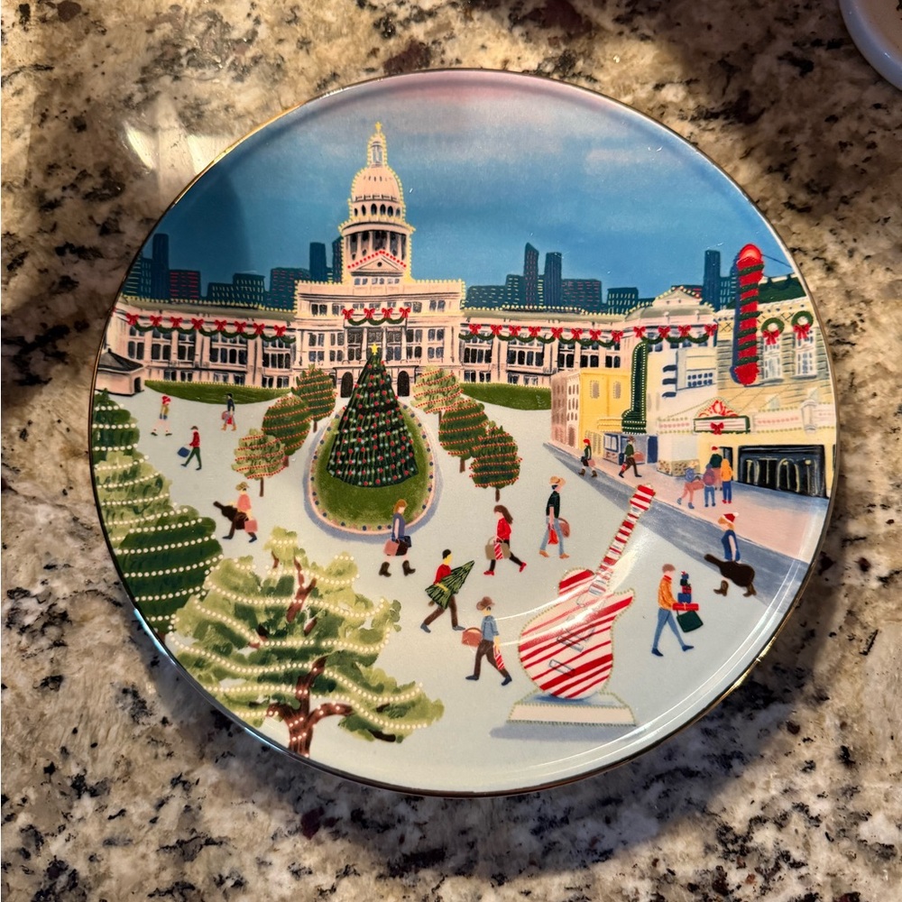 Anthropologie Holiday in the City Plate- Austin 2024